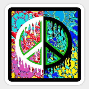 spray peace contrast Sticker